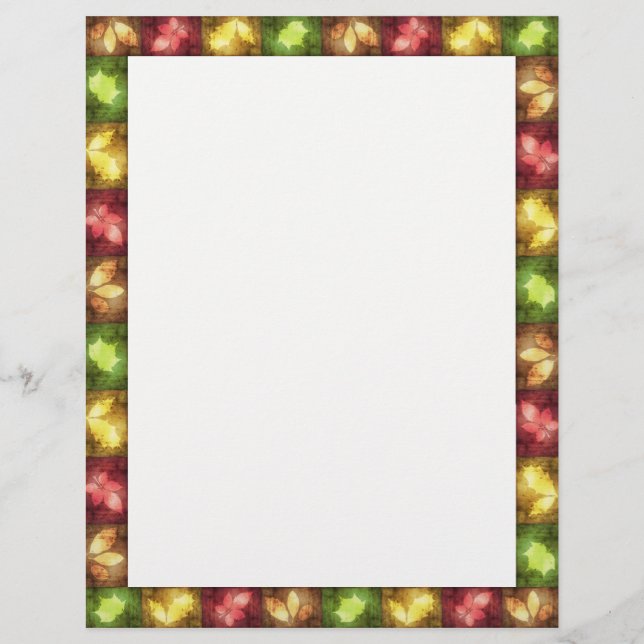 Happy Thanksgiving Grunge Blätter - Letterhead (Vorderseite)