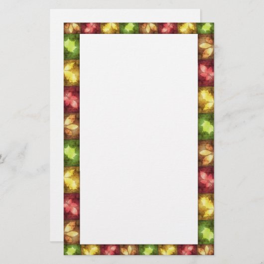 Happy Thanksgiving Grunge Blätter - Stationery Briefpapier (Vorne/Hinten)