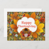 Happy Thanksgiving Gruß Postkarte (Vorne/Hinten)