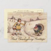 Happy Thanksgiving Grüße Feiertagspostkarte (Vorne/Hinten)