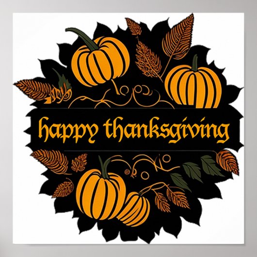 Happy Thanksgiving Grüße Poster (Vorne)