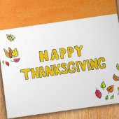 Happy Thanksgiving Hedgehogs Greeting Karte