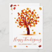 Happy Thanksgiving Herbst Bäume Holida Feiertagskarte (Vorne/Hinten)