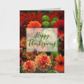 Happy Thanksgiving Herbst Bouquet Foto Feiertagskarte (Vorderseite)