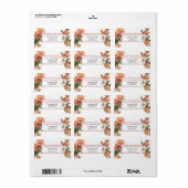 Happy Thanksgiving Herbst Chrysanthemen Adressaufkleber (Vorne)