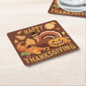 Happy Thanksgiving Herbst Erntepapier Untersetzer (angewinkelt)