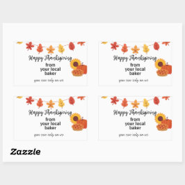 Happy Thanksgiving Herbst/Herbst Business Marketin Rechteckiger Aufkleber
