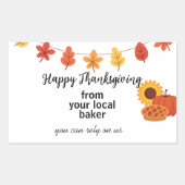Happy Thanksgiving Herbst/Herbst Business Marketin Rechteckiger Aufkleber (Vorderseite)