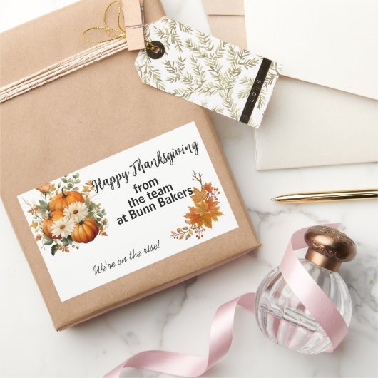 Happy Thanksgiving Herbst/Herbst Business Marketin Rechteckiger Aufkleber (Schenken)