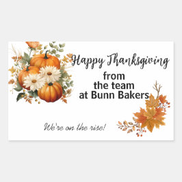 Happy Thanksgiving Herbst/Herbst Business Marketin Rechteckiger Aufkleber