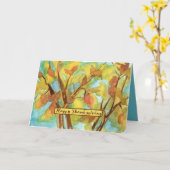 Happy Thanksgiving Herbstbäume Herbstlaube Karte (Gelbe Blume)
