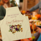 Happy Thanksgiving Herbstblumen Familienname Schürze