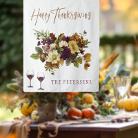 Happy Thanksgiving Herbstblumen Familienname