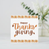 Happy Thanksgiving-Herbstfarben Karte (Stehend Vorderseite)