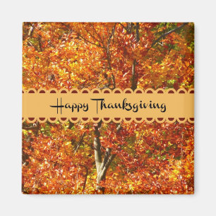 Happy Thanksgiving - Herbstfarben Magnet
