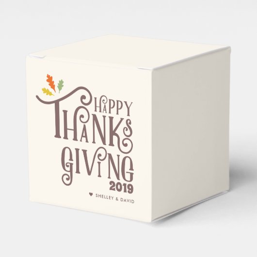 Happy Thanksgiving | HERBSTLAUB Geschenkschachtel (Vorderseite)