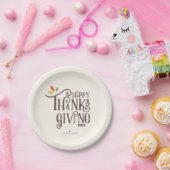 Happy Thanksgiving | Herbstlaub Pappteller (Party)