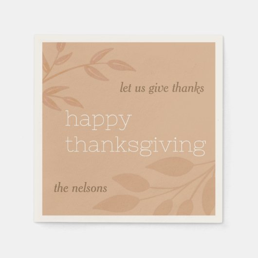 Happy Thanksgiving | HERBSTLAUB Serviette (Vorderseite)