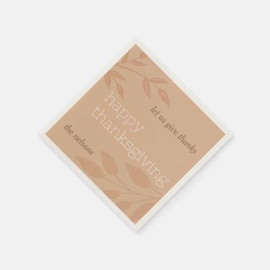 Happy Thanksgiving | HERBSTLAUB Serviette (Ecke)