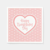 Happy Thanksgiving Herz Rahmen | Serviette (Vorderseite)