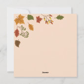 Happy Thanksgiving Holiday Card Feiertagskarte (Rückseite)