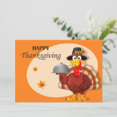 Happy Thanksgiving Holiday Card Feiertagskarte (Stehend Vorderseite)