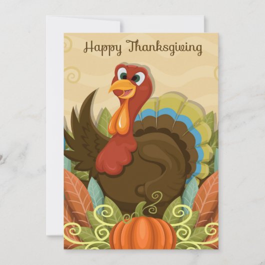 Happy Thanksgiving Holiday Card Feiertagskarte (Vorderseite)