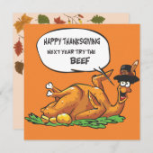 Happy Thanksgiving Holiday Card Feiertagskarte (Vorne/Hinten)