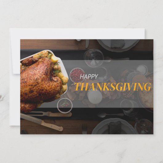 Happy Thanksgiving Holiday Card Feiertagskarte (Vorderseite)