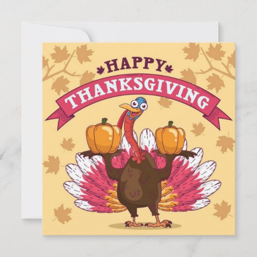 Happy Thanksgiving Holiday Card Feiertagskarte (Vorderseite)
