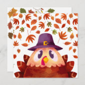 Happy Thanksgiving Holiday Card Feiertagskarte (Vorne/Hinten)