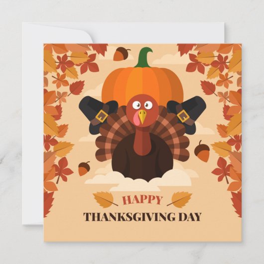 Happy Thanksgiving Holiday Card Feiertagskarte (Vorderseite)
