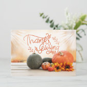 Happy Thanksgiving Holiday Card Feiertagskarte (Stehend Vorderseite)