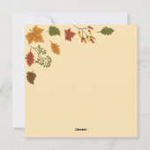 Happy Thanksgiving Holiday Card Feiertagskarte (Rückseite)