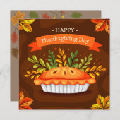 Happy Thanksgiving Holiday Card Feiertagskarte (Vorne/Hinten)