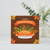 Happy Thanksgiving Holiday Card Feiertagskarte (Stehend Vorderseite)