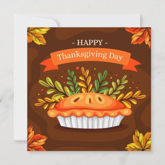Happy Thanksgiving Holiday Card Feiertagskarte (Vorderseite)