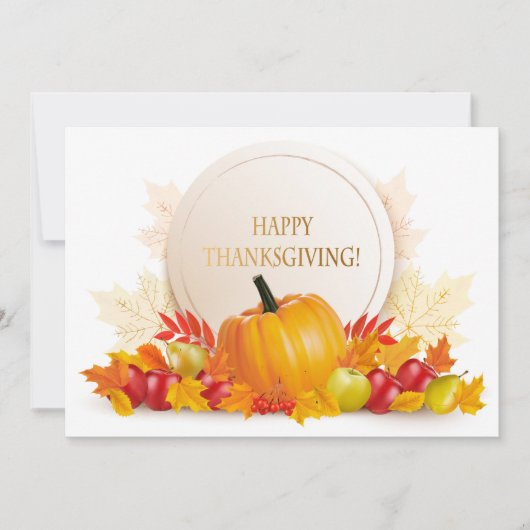 Happy Thanksgiving Holiday Card Feiertagskarte (Vorderseite)