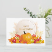 Happy Thanksgiving Holiday Card Feiertagskarte (Stehend Vorderseite)