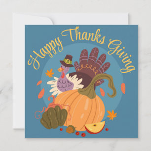 Happy Thanksgiving Holiday Card Feiertagskarte