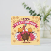 Happy Thanksgiving Holiday Card Feiertagskarte (Stehend Vorderseite)