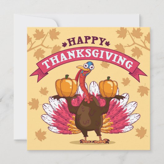 Happy Thanksgiving Holiday Card Feiertagskarte (Vorderseite)