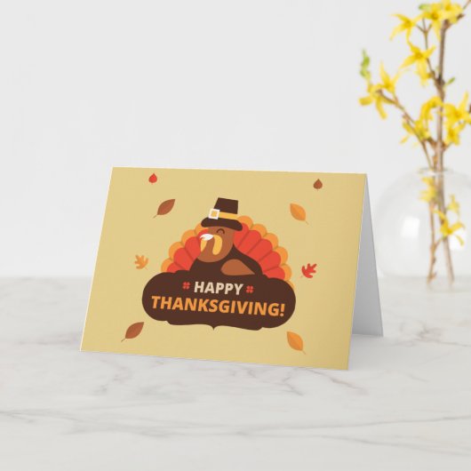 Happy Thanksgiving Holiday Card Karte (Gelbe Blume)