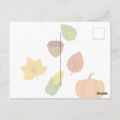 Happy Thanksgiving Holiday Card Postkarte (Rückseite)