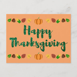 Happy Thanksgiving Holiday Card Postkarte