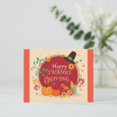 Happy Thanksgiving Holiday Postkarte (Stehend Vorderseite)