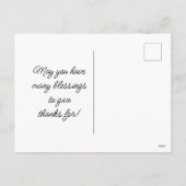 Happy Thanksgiving Holiday Postkarte (Rückseite)