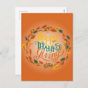 Happy Thanksgiving Holiday Postkarte