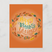 Happy Thanksgiving Holiday Postkarte (Vorderseite)
