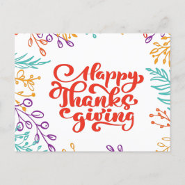 Happy Thanksgiving Holiday Postkarte